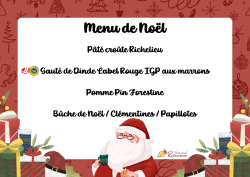 Menu de Noël le 19-12-2024