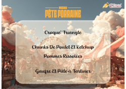 Menu spécial du 25-09-25 fête foraine