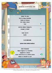 Menus scolaire du 06 au 10 octobre 2025