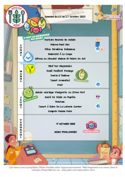 Menus scolaire du 13 au 17 octobre 2025