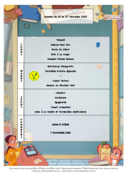 Menus du 03 au 07 novembre 2025