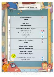Menus du 17 au 21 novembre 2025