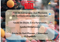 Menu de Noël du 18 décembre 2025