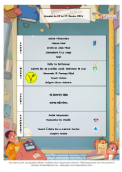 Menu du 19 au 23 janvier 2025
