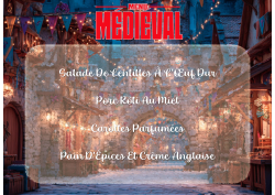 Menu médieval du 22 janvier 2026