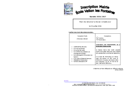 incription ecole 2026-2027 école