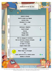 Menu du 08 au 12 juin 2026