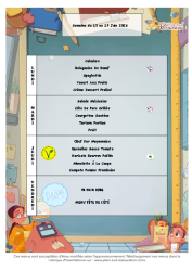 Menu du 15 au 19 juin 2026