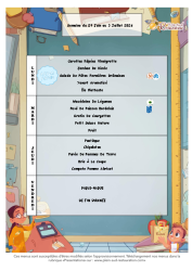 Menu du 29 juin au 03 juillet 2026